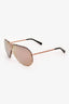 Louis Vuitton Pink Metal V Crystal 'Drive' Aviator Sunglasses