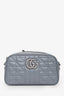 Gucci Grey Leather GG Marmont Matelassé Small Camera Bag