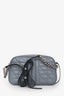 Gucci Grey Leather GG Marmont Matelassé Small Camera Bag