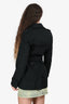 Burberry Black Double Breasted Belted Coat Size 6
