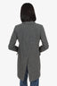 Isabel Marant Etoile Grey Houndstooth Wool Double Breasted Coat Size 34