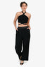 Acne Studios Black Logo Wide Leg Pants Size 34