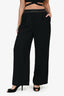 Acne Studios Black Logo Wide Leg Pants Size 34