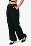 Acne Studios Black Logo Wide Leg Pants Size 34