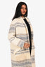 Isabel Marant Etoile Cream/Blue Oversized Sweater Jacket Size 34
