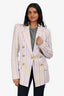Smythe Purple/Grey Double Breasted Blazer Size 8