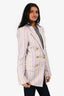 Smythe Purple/Grey Double Breasted Blazer Size 8