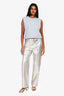 Simon Miller Silver Metallic Straight Leg Pants Size 27
