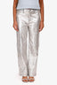 Simon Miller Silver Metallic Straight Leg Pants Size 27