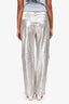 Simon Miller Silver Metallic Straight Leg Pants Size 27
