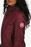 Canada Goose Burgundy Lightweight Down Jacket Size XS