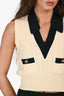 Sandro Cream/Black Knit Colourblock Vest Size 0