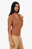 Sandro Brown Knit Textured Top Size XS