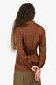 Maje Brown/Orange Button Down Collared Top Size 1