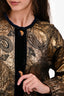 Forte Forte Gold/Blue Metallic/Velvet Button Down Lightweight Jacket Estimated Size S/M
