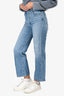 Citizens of Humanity Blue Denim Wide Leg Cropped 'Annina' Jeans Size  24