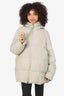 Jil Sander Light Green Oversized Padded Down Jacket Size 34