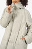 Jil Sander Light Green Oversized Padded Down Jacket Size 34