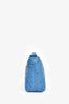 Loro Piana Blue Ostrich Leather L19 Top Handle Bag