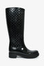Louis Vuitton Black Rubber Monogram Rain Boots Size 38