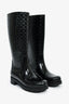 Louis Vuitton Black Rubber Monogram Rain Boots Size 38