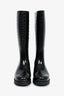 Louis Vuitton Black Rubber Monogram Rain Boots Size 38