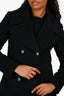 Burberry London Black Wool Double Breaster Pea Coat Size 8