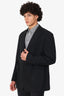 Prada Black Wool Blend Suit Jacket Size 58R Mens