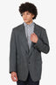Tom Ford Grey Wool Mohair Blend Blazer Size 60R Mens