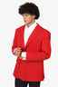 Prada Red Wool Blazer Size 58R Mens
