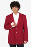 Prada Burgundy Blazer Size 58R Mens