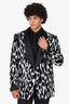 Tom Ford Black & White Printed Cotton Blazer Size 58R Mens