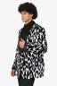 Tom Ford Black & White Printed Cotton Blazer Size 58R Mens