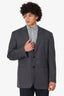 Canali Grey Single Breasted Blazer Mens Estimated Size XL