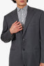 Canali Grey Single Breasted Blazer Mens Estimated Size XL