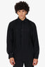Tom Ford Black Cotton Pleated Tuxedo Shirt Estimated Size XS Mens