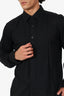 Tom Ford Black Cotton Pleated Tuxedo Shirt Estimated Size XS Mens