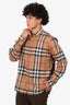 Burberry Brit Brown Check Cotton Shirt Size XXL Mens