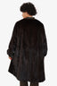 Yves Salomon Homme Brown Mink Fur/Green Nylon Reversible Mid Length Bomber Jacket Size 50 Mens