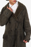 Tom Ford Green Suede/Shearling Coat Size 58 Mens