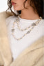 Pre-Loved Chanel™ Silver Pearl Crystal CC Necklace