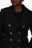 Burberry Brit Black Wool Double Breasted Short Coat Size 8 US