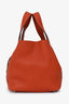 Hermès 2016 Burnt Orange Clemence Leather Picotin 18 Silver Hardware