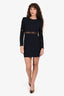 Maje Blue/Black Knit/Lace Shift Dress Size 1