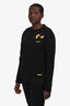 Fendi Black Cotton Blend Monster Embroidered Crewneck Sweatshirt Size 50