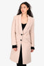 Emilio Pucci Blush-Beige Wool/Cashmere Blend Coat Size 4