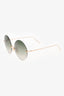 Victoria Beckham Green Tint Round Sunglasses