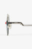 Fendi Silver Toned Blue/Red Embellishment Round Sunglasses