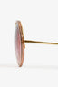 Linda Farrow Pink Tinted Round Sunglasses