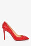 Christian Louboutin Red Patent Spiked Heels Size 39.5